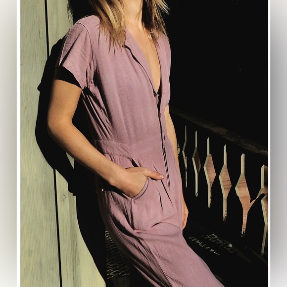 Free People Pants - Margot short sleeve coverall